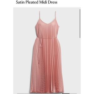 Blush Pleated Spaghetti Strap Dress